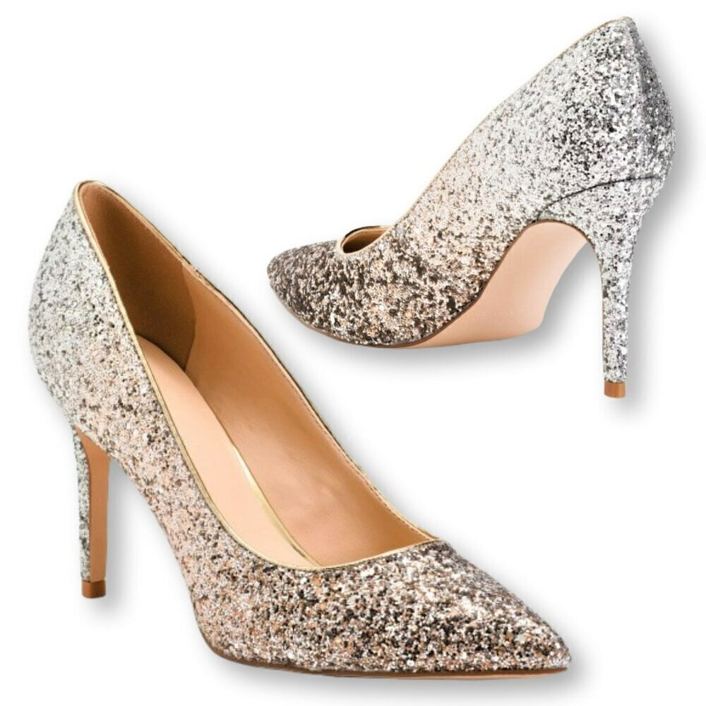NWT Marc Fisher Ombre Glitter Embellished Cocktail Party High Heels Pumps